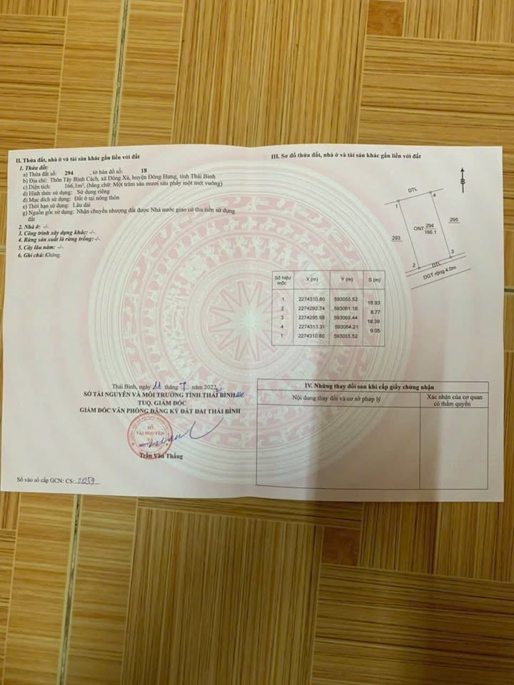 Lô đất biệt thự 166m² tại Đông Xá, Đông Hưng chỉ 1 tỷ - Cơ hội vàng đầu tư!