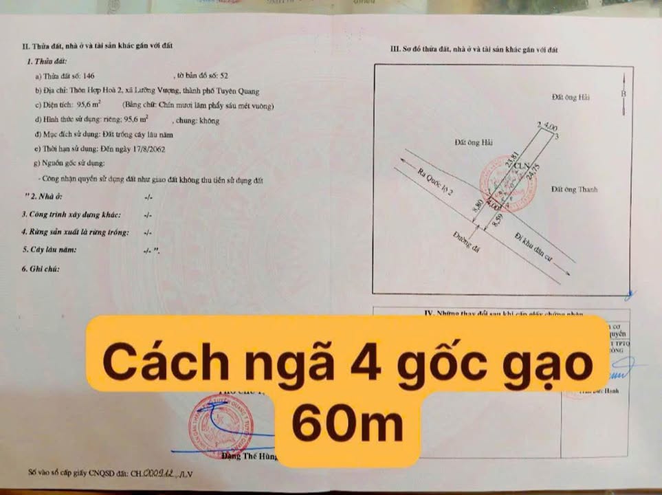 Đất đẹp Lưỡng Vượng, Tuyên Quang 100m² giá 2 tỷ - Đầu tư sinh lời ngay!