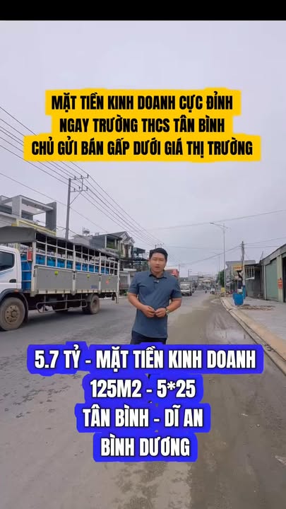 Mặt tiền kinh doanh 125m² tại Tân Bình, Dĩ An chỉ 5.7 tỷ - Cơ hội đầu tư tuyệt vời!