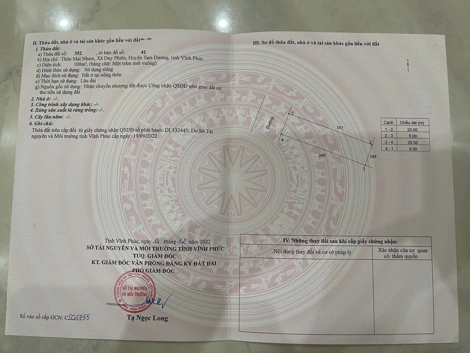 Đất thổ cư 100m² tại Thôn Mai Nham, Vĩnh Phúc - Chính chủ, giá thỏa thuận!