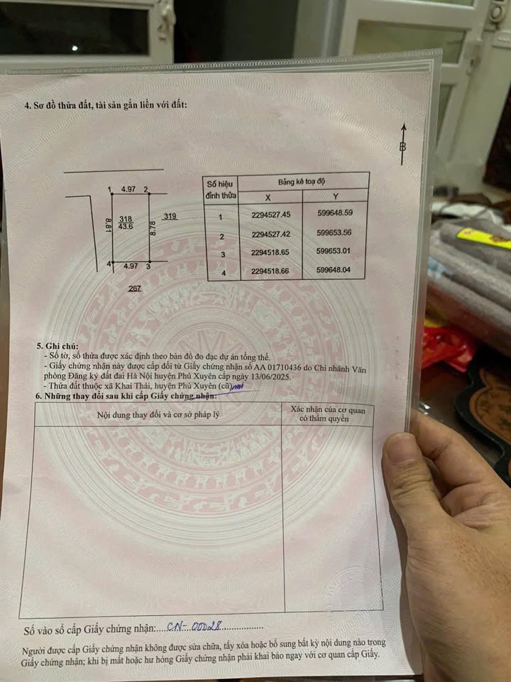 Đất lô góc 2 mặt tiền Khai Thái, Phú Xuyên 43.6m² giá 1.33 tỷ - Cơ hội đầu tư tuyệt vời!