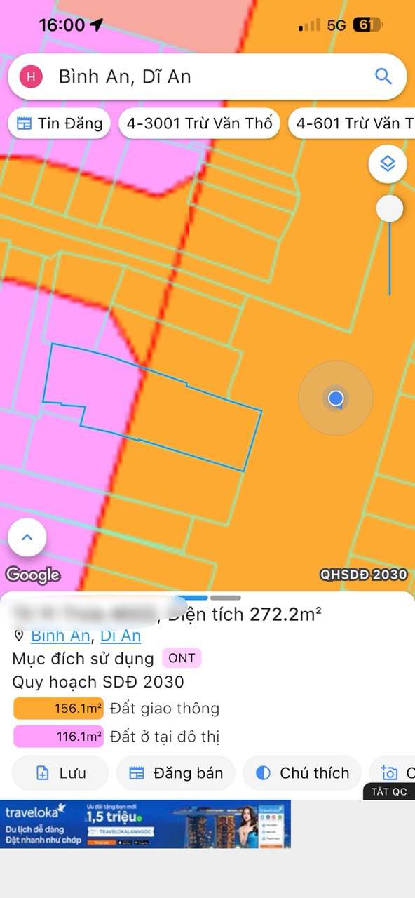 Đất thổ cư Dĩ An 480m² giá 19 tỷ - Đầu tư sinh lời ổn định!