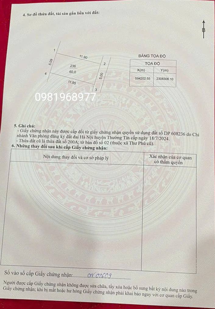 Đất nền Thư Phú, Thường Tín 60m² giá 2 tỷ - Cơ hội đầu tư hiếm có!