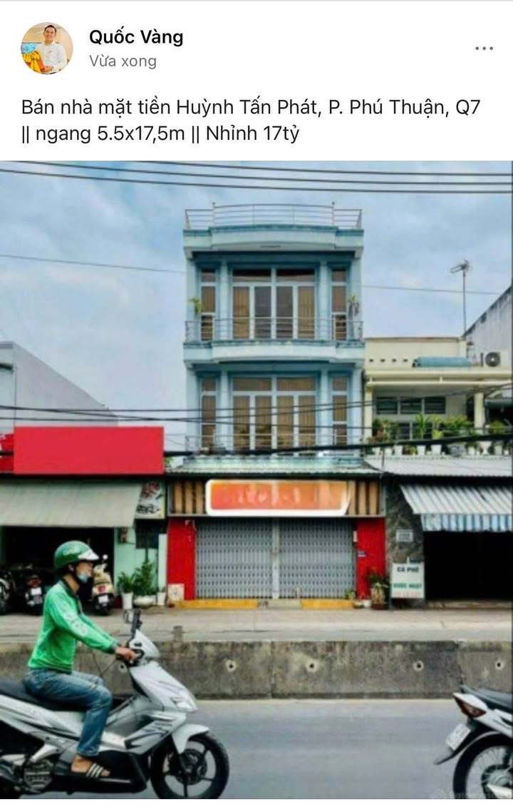 Nhà mặt tiền Huỳnh Tấn Phát, Q7 - Diện tích 96m², giá 17 tỷ - Cơ hội đầu tư không thể bỏ lỡ!