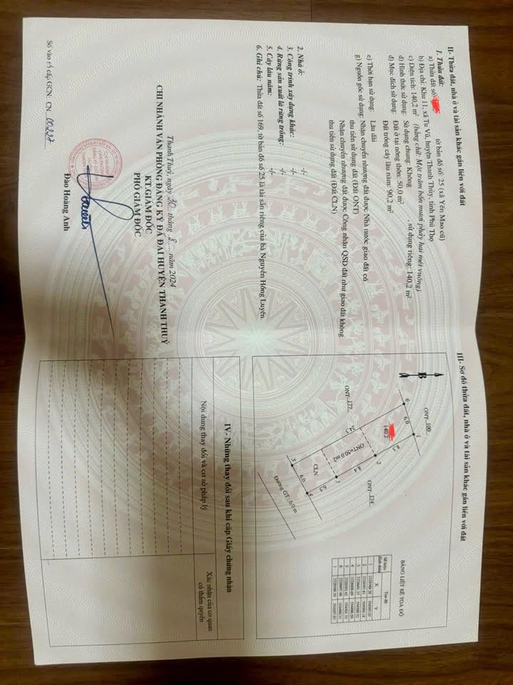 Đất giá rẻ tại xã Tu Vũ, Thanh Thủy, 140m² chỉ 500 triệu - Cơ hội đầu tư sinh lời!