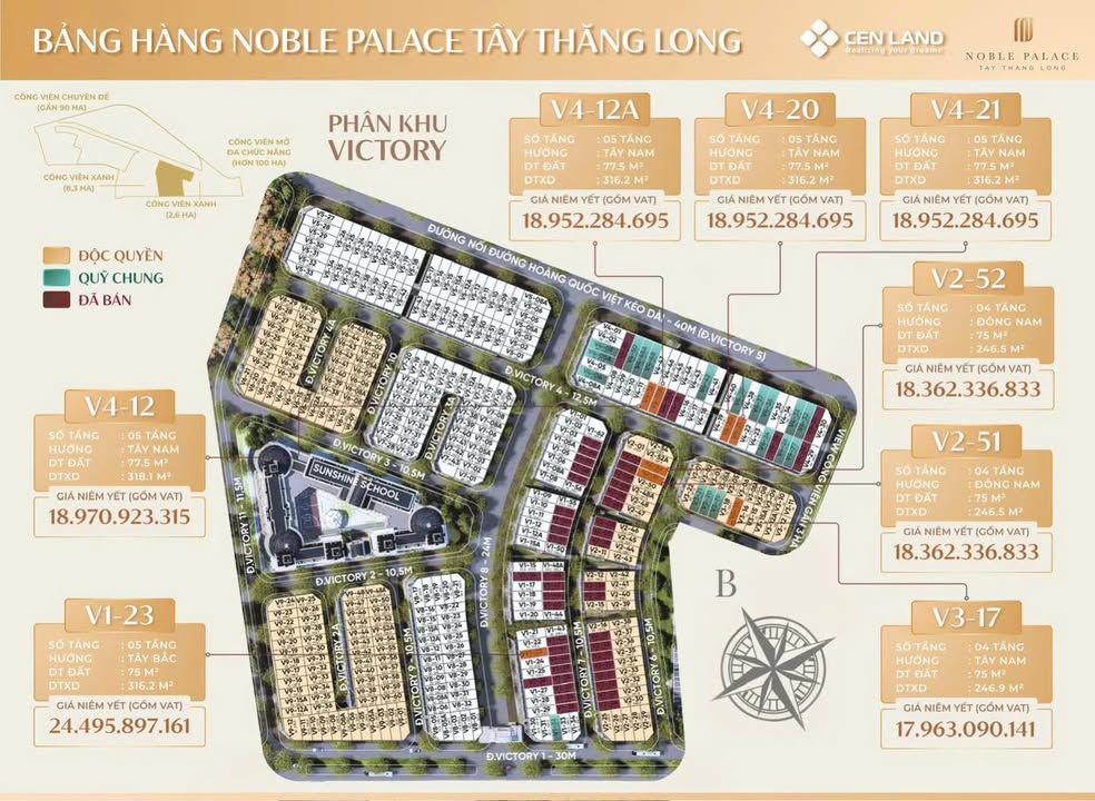 Shophouse Vàng Ròng tại Noble Palace Tây Thăng Long 80m² giá 23.6 tỷ - Cơ hội đầu tư không thể bỏ lỡ!