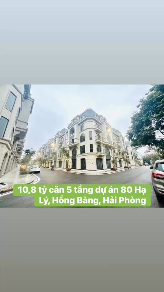Shophouse 5 tầng 70m² tại dự án 80 Hạ Lý, Hồng Bàng - Giá 10.8 tỷ, cơ hội đầu tư sinh lời!