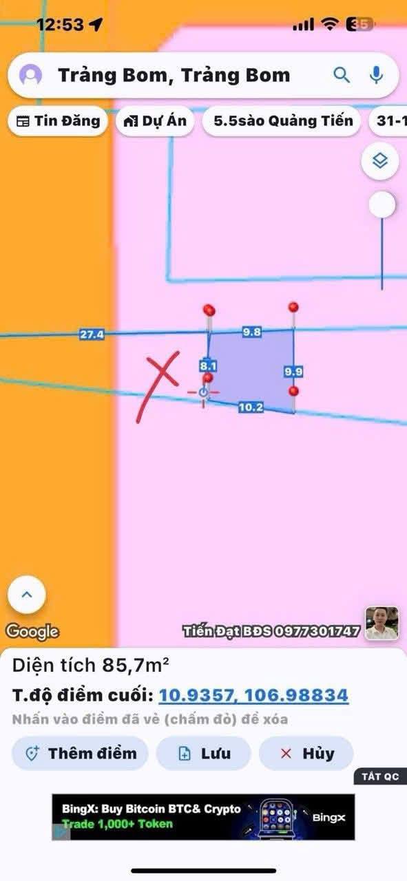 Đất nền Quảng Tiến Trảng Bom 90m² giá 180 triệu - Cơ hội đầu tư hấp dẫn!