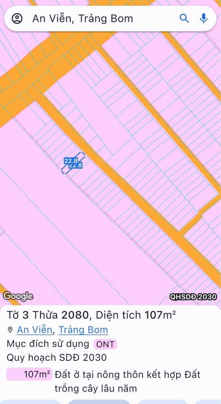 Đất nền 114m² tại An Viễn, Trảng Bom - Sổ đỏ chính chủ chỉ 1 tỷ!
