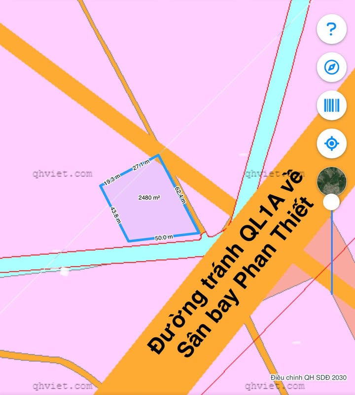 Đất tặng nhà cấp 4 tại xã Hàm Cường, Bình Thuận - 2480m² giá 3.2 tỷ, lô góc 2 mặt tiền!