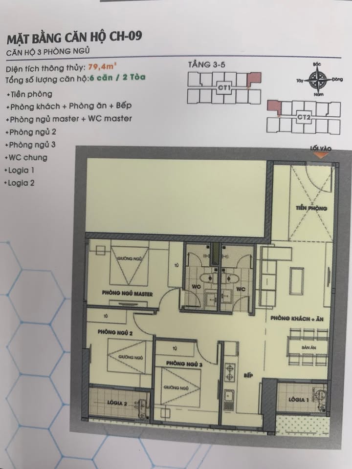 Căn hộ 3 ngủ Xuân Đỉnh 79.4m² - Thiết kế hiện đại, gần công viên