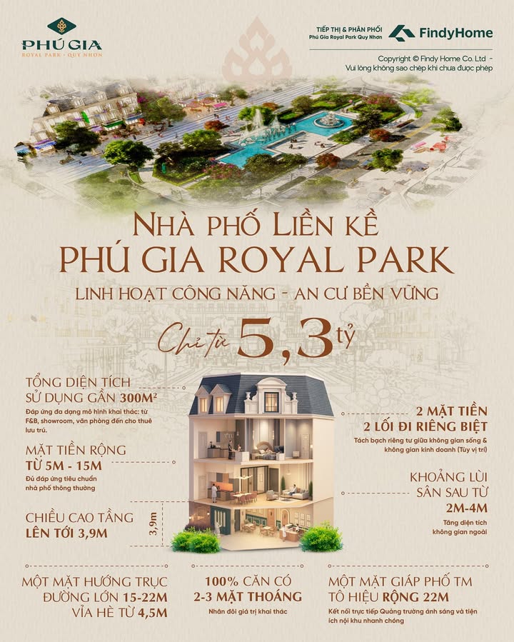 Shophouse Phú Gia Royal Park 70m² giá 5.5 tỷ - Đầu tư sinh lời hấp dẫn!