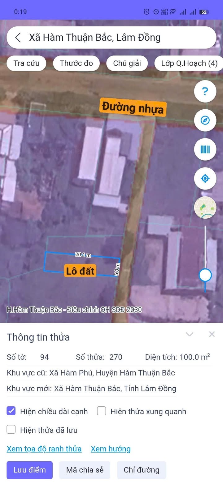 Đất thổ cư Hàm Phú 100m² giá chỉ 270 triệu - Cơ hội đầu tư sinh lời!