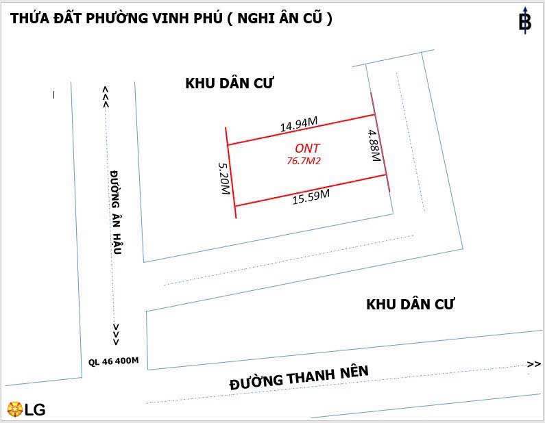 Đất nền Nghi Ân, TP. Vinh 70m² giá chỉ 1.3 tỷ - Cơ hội đầu tư hiếm có!