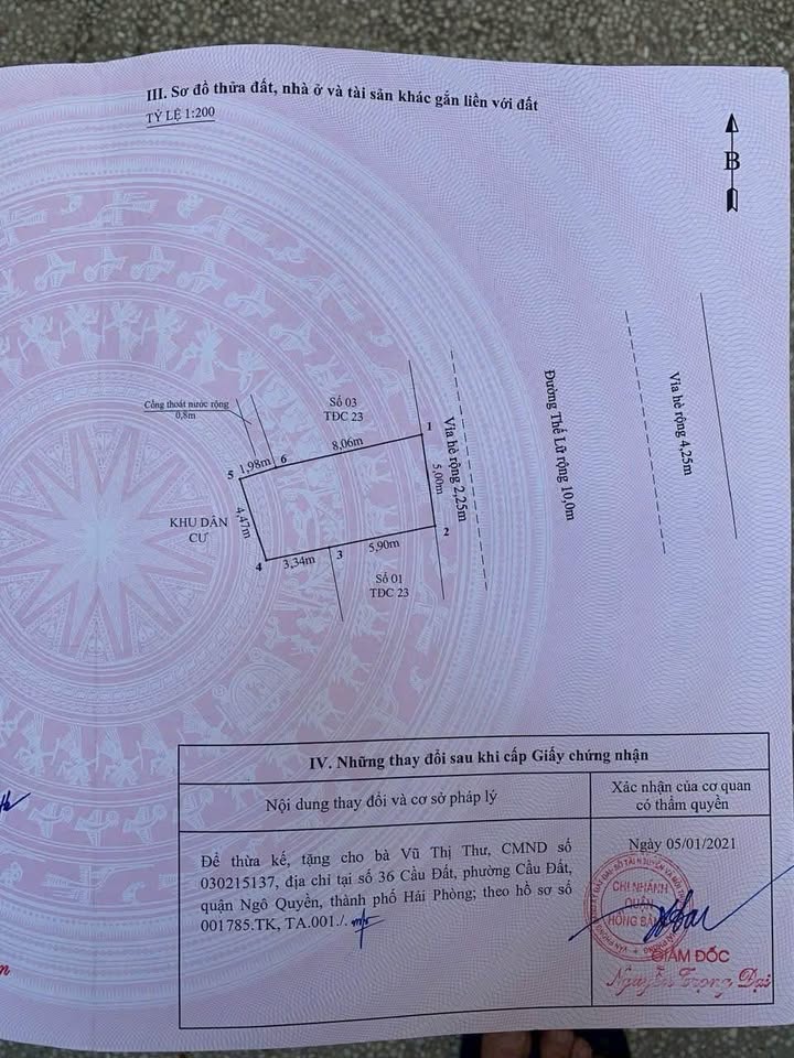 Bán lô đất mặt đường Thế Lữ, Hải Phòng 46m² - Giá tốt cho khách thiện chí!