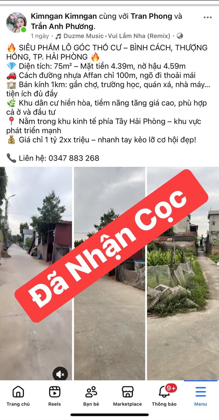 Đất thổ cư 100m² tại thôn Nhuận Đông, Bình Giang - Giá 13xx triệu hấp dẫn!