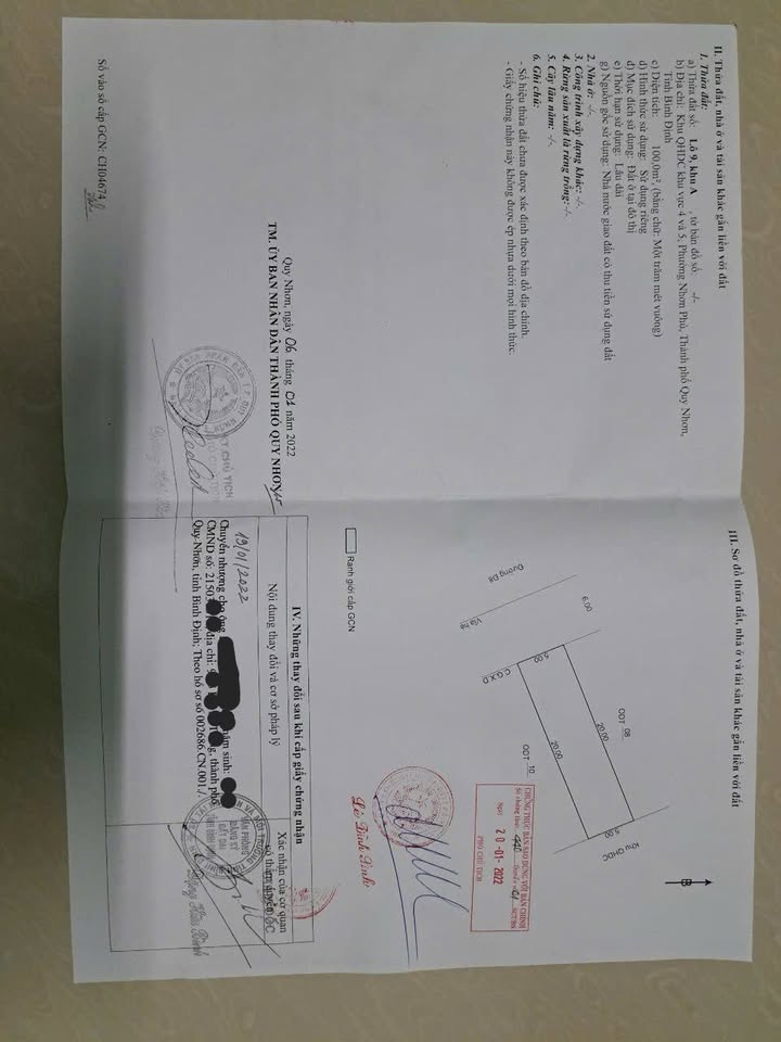 Đất nền Lô Số 9 đường Số 8, Nhơn Phú, Quy Nhơn 100m² - Mặt tiền sông thoáng mát!