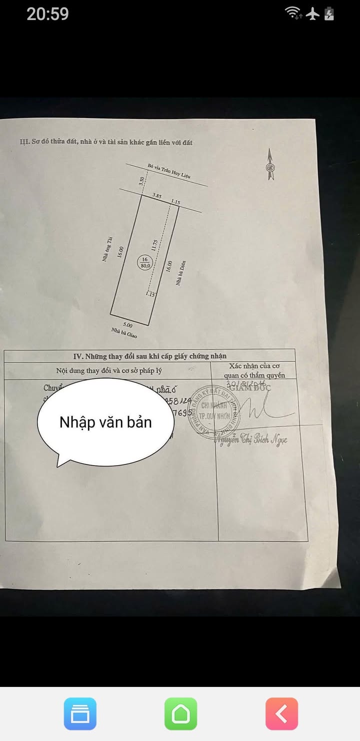 Bán nhà mặt tiền Trần Huy Liệu, Quy Nhơn 80m² - Cơ hội kinh doanh tuyệt vời!