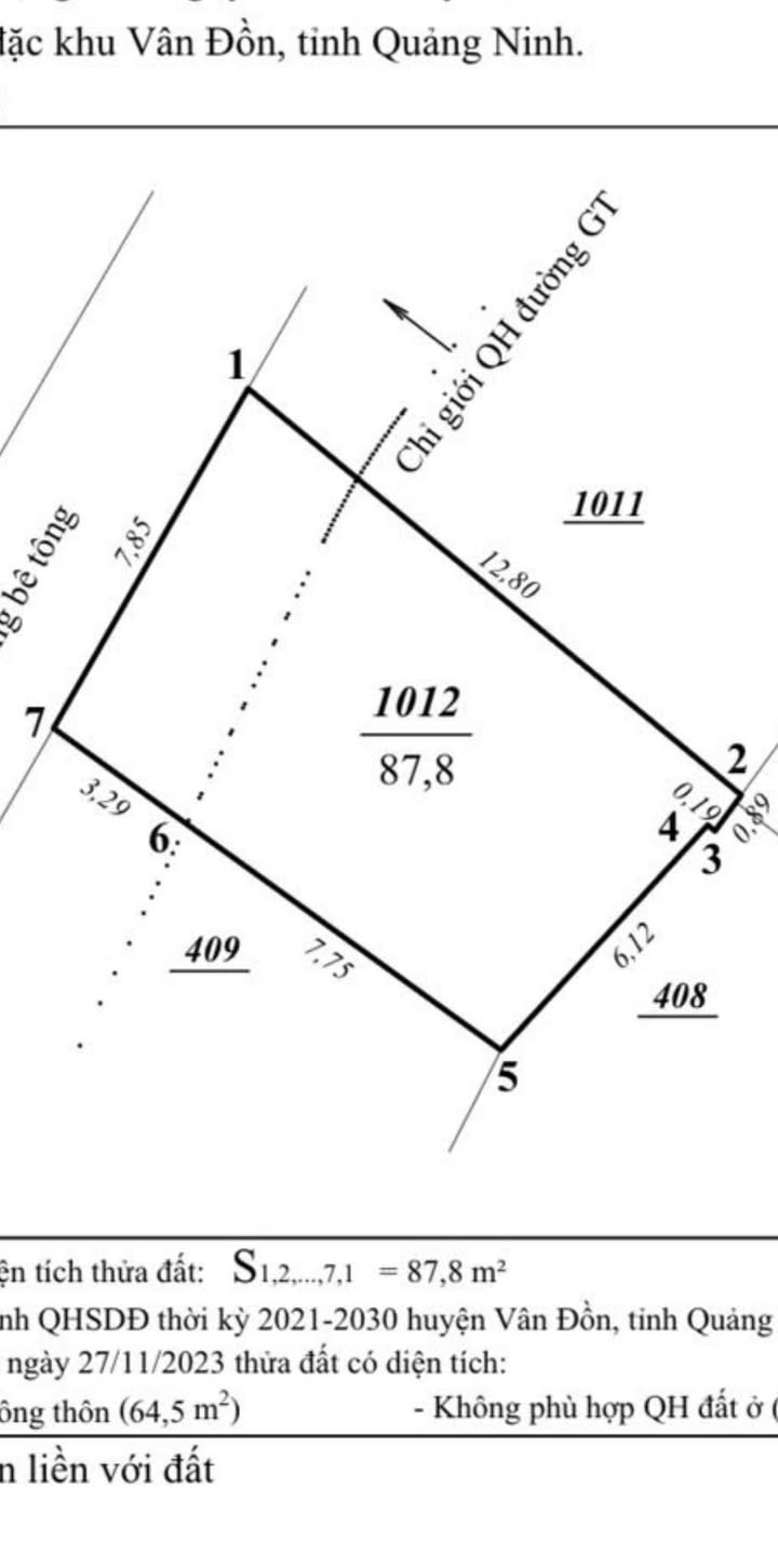 Đất nền Đông Xá Vân Đồn 87.8m² giá 1 tỷ - Mặt ngõ ô tô thoải mái!