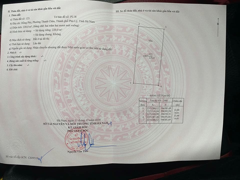 Townhouse KĐT Tây Yết Kiêu Phủ Lý 220m² giá 5.06 tỷ - Cơ hội đầu tư tuyệt vời!