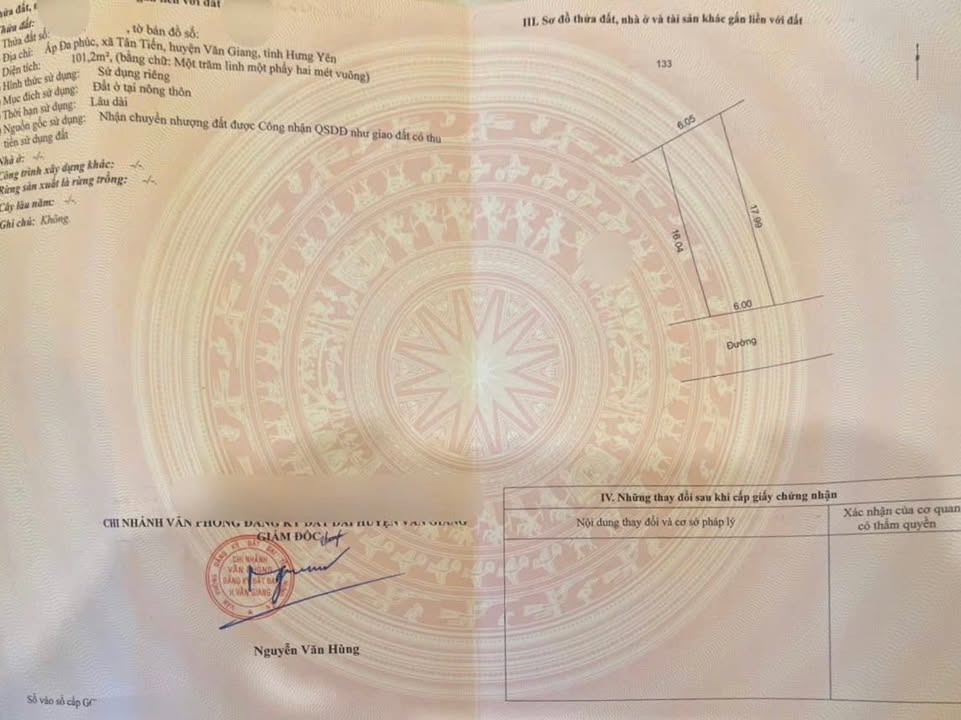 Đất nền Tân Tiến, Văn Giang 101m² giá 5.06 tỷ - Cơ hội đầu tư hiếm có!