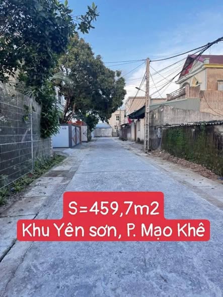 Đất nền khu Yên Sơn Mạo Khê 460m² giá 900 triệu - Đầu tư sinh lời ngay!