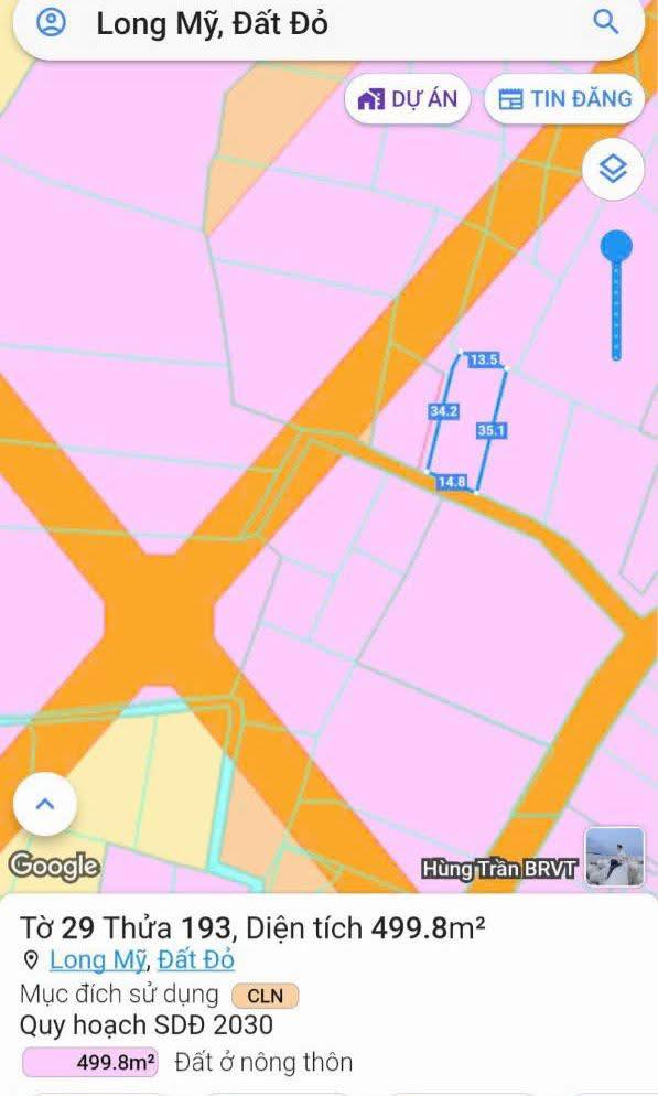 Đất nền Long Mỹ Đất Đỏ 499m² giá 2.2 tỷ - Thương lượng linh hoạt!