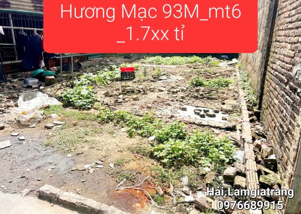 Đất nền đường Mai Động, Từ Sơn 93m² giá chỉ 1.7 tỷ - Cơ hội đầu tư tuyệt vời!