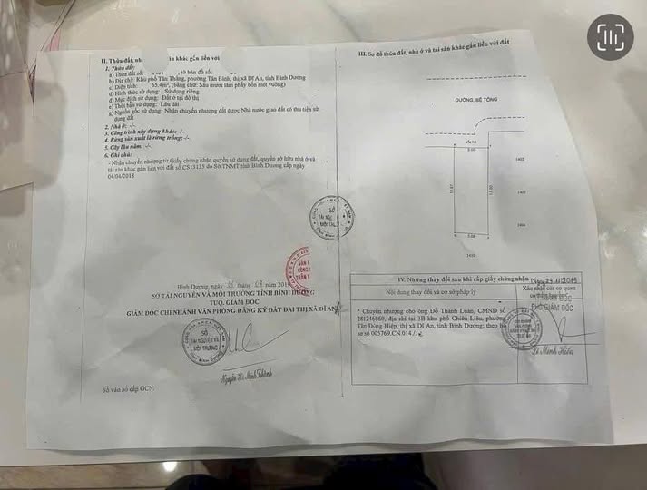 Đất nền Tân Bình, Dĩ An 66m² giá 2.55 tỷ - Đầu tư sinh lời tuyệt vời!