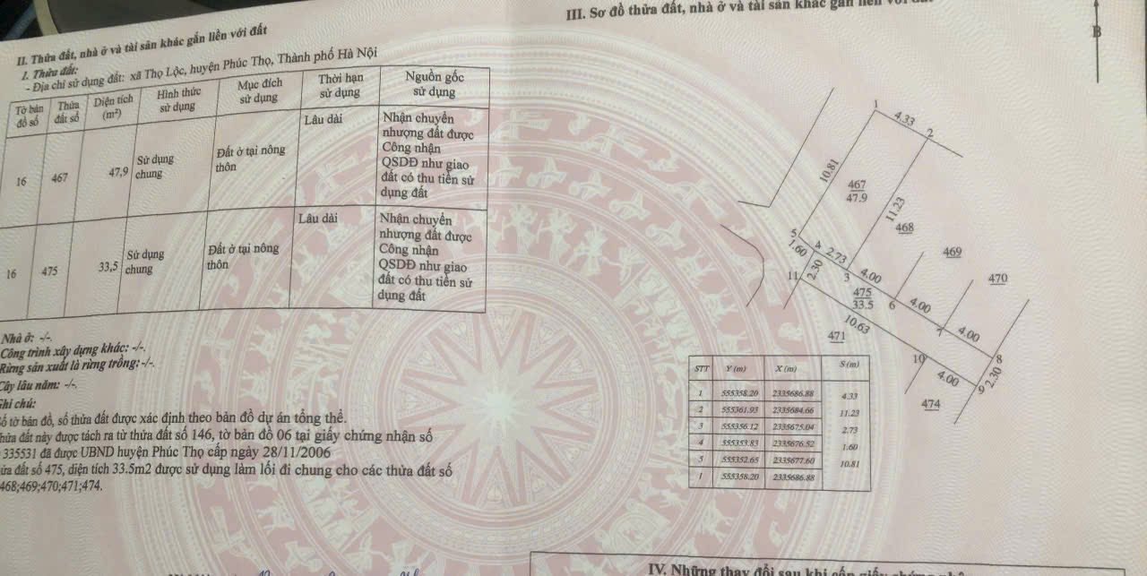 Đất nền xã Thọ Lộc, huyện Phúc Thọ 47m² giá chỉ 3 triệu/m² - Sổ đỏ chính chủ!