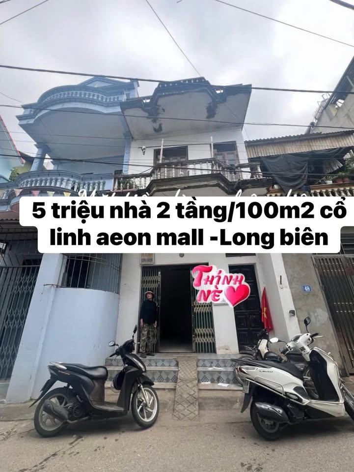 Nhà cho thuê 3 tầng đường Cổ Linh, Long Biên 100m² chỉ 5 triệu - Cơ hội hiếm có!