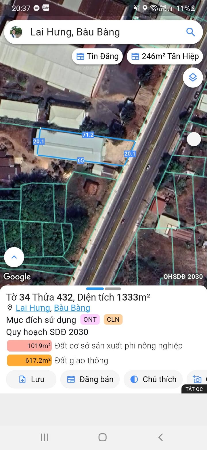 Nhà xưởng QL13 Lai Hưng, Bến Cát 1332.8m² giá 1 tỷ - Đầu tư sinh lời ngay!