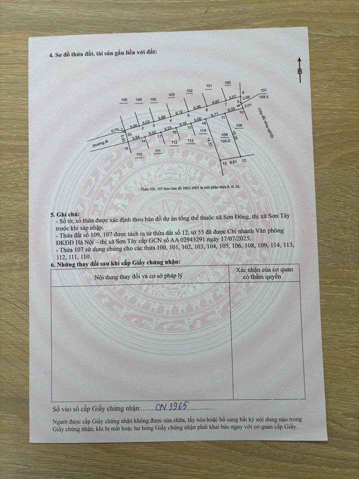 Đất thổ cư 100m² tại Sơn Đông, Sơn Tây - Sổ đỏ chính chủ, giá chỉ 1.7 tỷ!