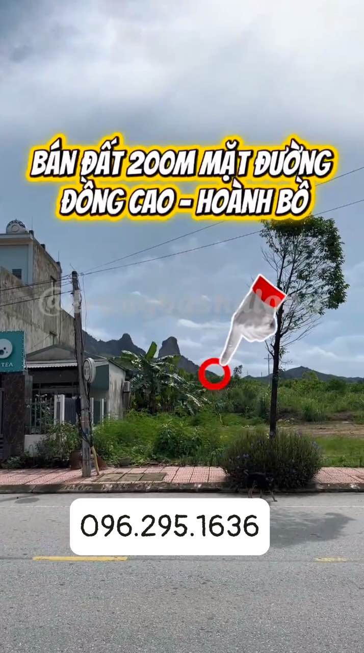 Đất mặt đường thôn Đồng Cao, xã Thống Nhất, Hoành Bồ 200m² - Giá đầu tư hấp dẫn!