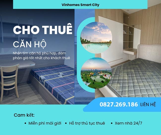 Căn hộ cho thuê Vinhomes Smart City, 6-21 triệu - Miễn phí môi giới!