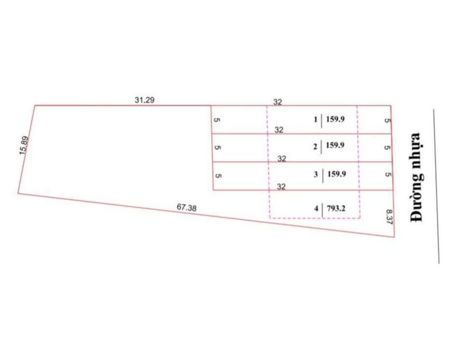 Đất thổ cư Long Tân - Đất Đỏ 160m² giá 600 triệu - Gần đường nhựa rộng thoáng
