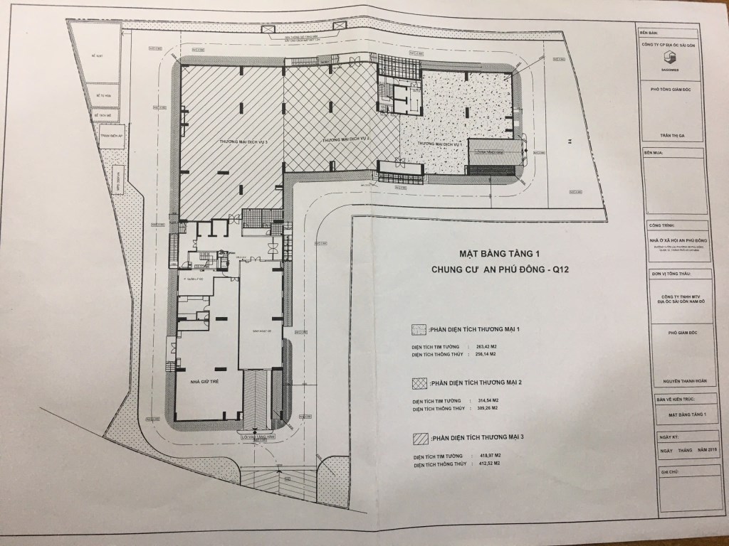 Sàn thương mại 977m² tại chung cư An Phú Đông, Quận 12 - Giá 16 triệu/m²