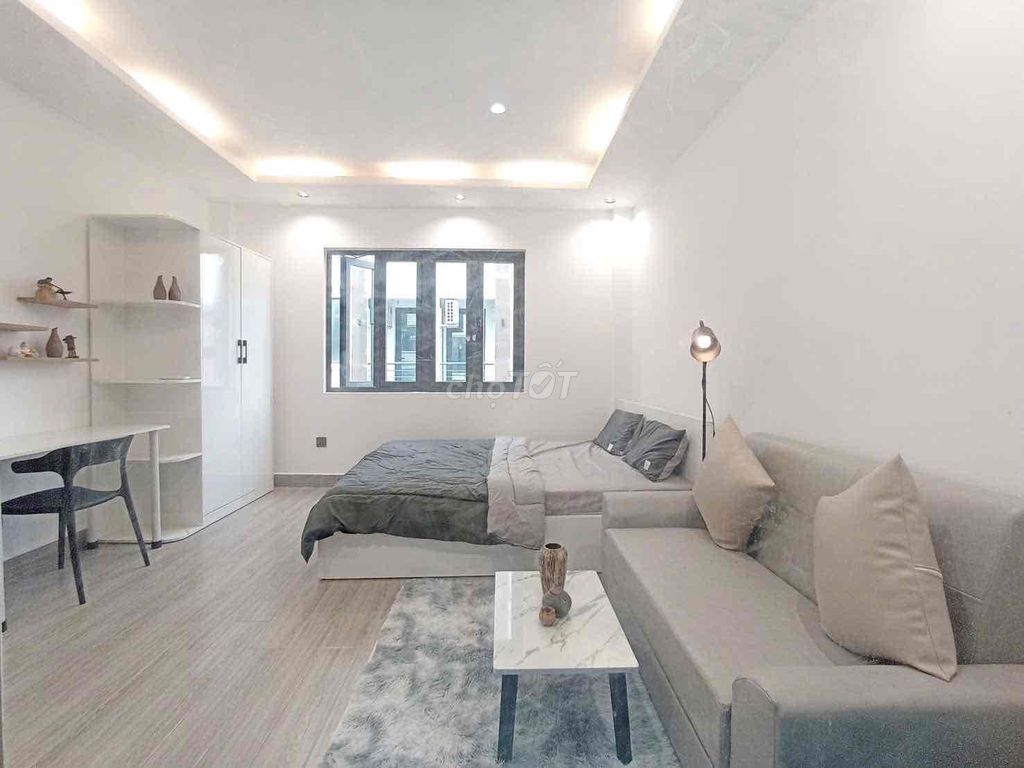 Studio cho thuê 30m² tại Nơ Trang Long, Bình Thạnh - Full nội thất, an ninh tốt!