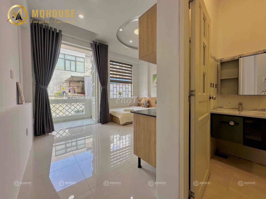 Căn hộ ban công Trương Vĩnh Ký 30m² giá 5.5 triệu - Full nội thất, máy giặt riêng!