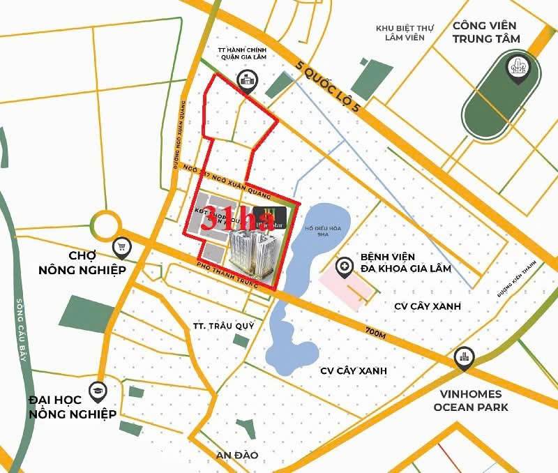 Đất nền 31ha Trâu Quỳ, Gia Lâm - Giá chỉ 6.X tỷ, oto đỗ cửa!