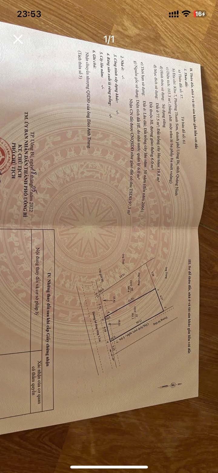 Đất nền Thanh Sơn, Uông Bí 100m² giá 1 tỷ - Đường ô tô vào tận nơi!