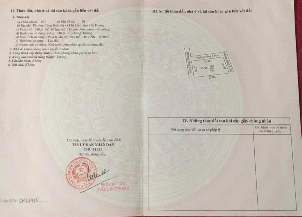 Đất 3 mặt tiền 240m² tại Trần Hưng Đạo, Chí Linh - Cơ hội đầu tư sinh lời!