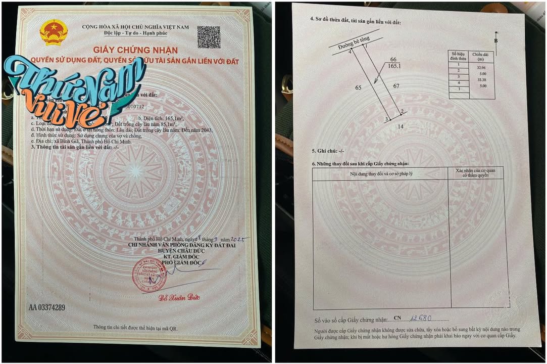 Đất nền Tân Thành, Bình Giã, Châu Đức 165m² giá 350 triệu - Đầu tư sinh lời ngay!