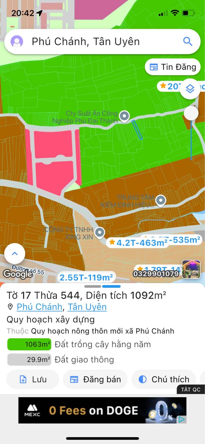 Đất nền Tân Uyên, Bình Dương 1140m² - Vị trí đẹp, thuận lợi kinh doanh!