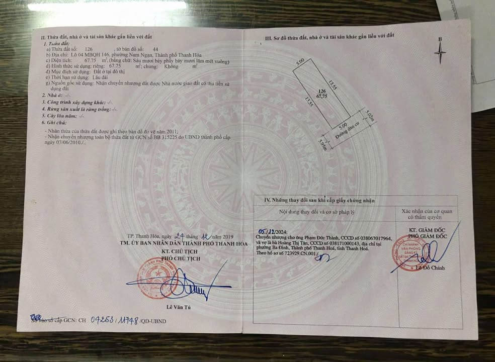 Đất nền đẹp tại phường Nam Ngạn, TP Thanh Hóa 67m² giá 2 tỷ - Đầu tư sinh lời ngay!