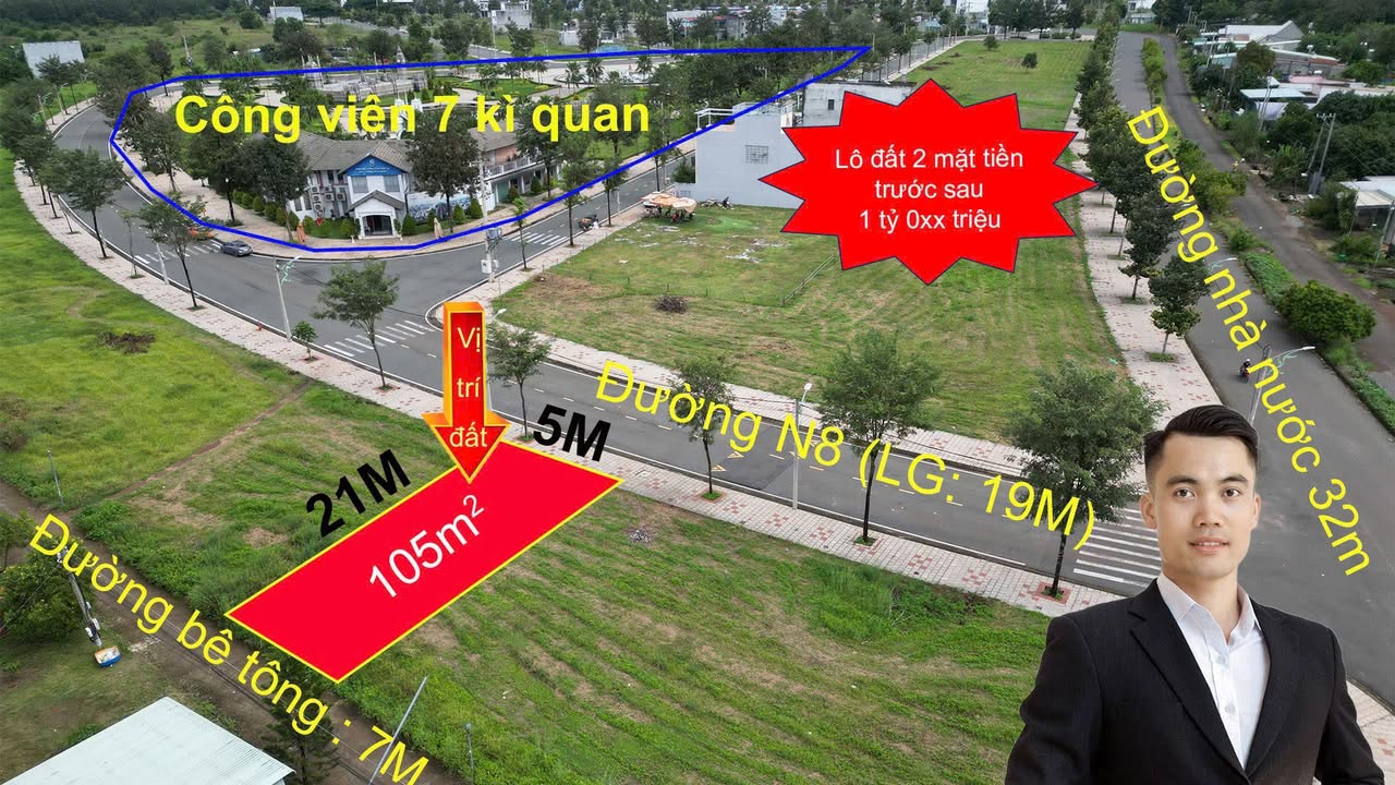 Đất nền 2 mặt tiền Khu đô thị Cát Tường Phú Hưng 105m² giá 1 tỷ – Tiềm năng đầu tư lớn!