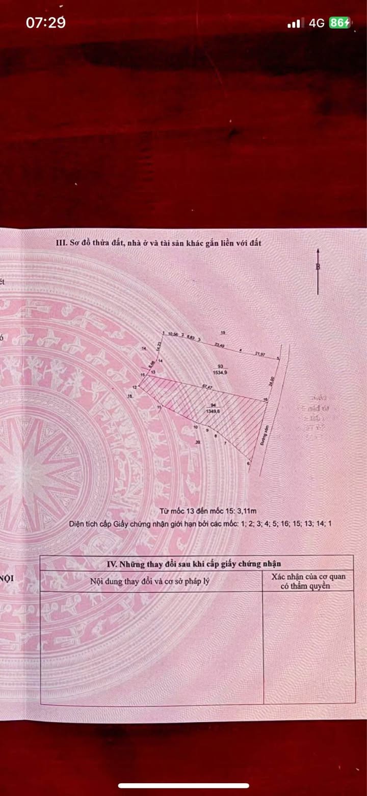 Đất mặt tiền 1.534,9m² tại Vân Hòa, Ba Vì - View đồng, núi tuyệt đẹp!