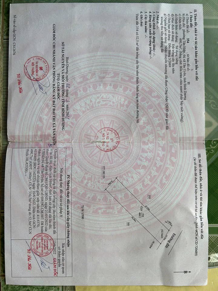 Đất mặt tiền đường Tân Hiệp 16, Tân Uyên 500m² giá 5.2 tỷ - Đầu tư sinh lời ngay!