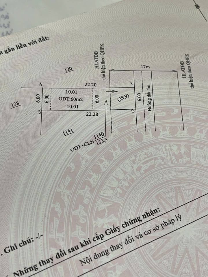 Đất thổ cư Hòa Lợi 132m² giá chỉ 1 tỷ - Sổ riêng, đường nhựa thông thoáng!