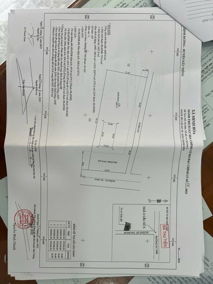 Đất nền mặt tiền ĐT744 Dầu Tiếng 2499m² giá 4 tỷ - Cơ hội đầu tư không thể bỏ lỡ!